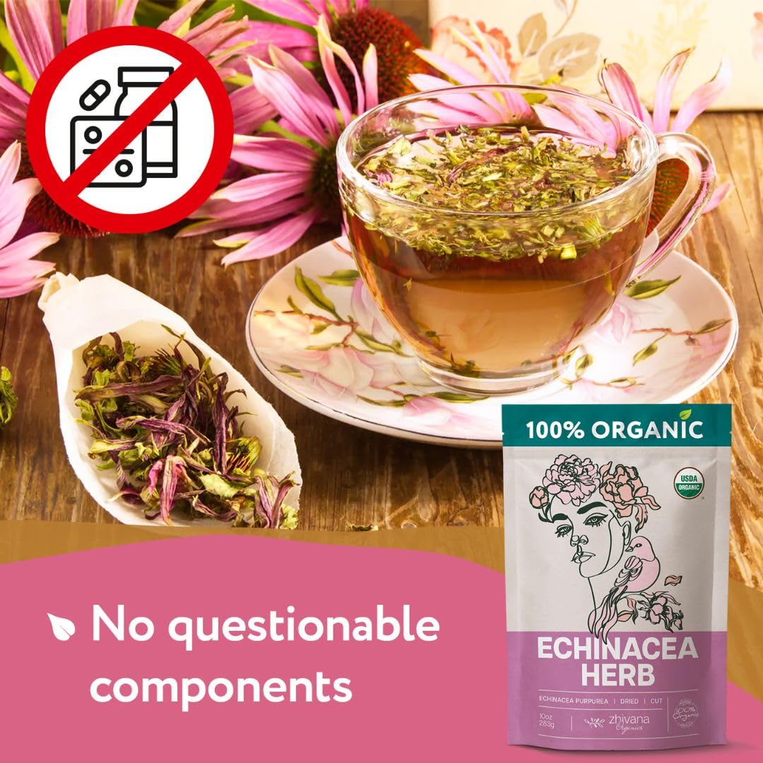 Super Value Pack 5LB – Organic Echinacea Leaf Bulk – Echinacea Purpurea