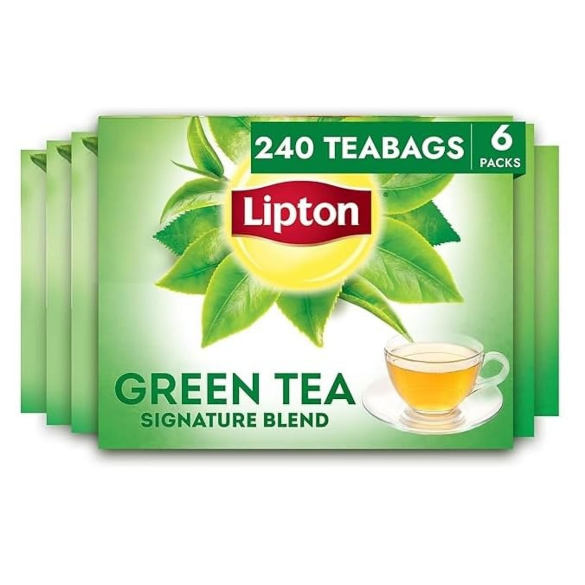 Lipton Signature Blend Green Tea Bags, Unsweetened Teabags for Hot Tea or Iced Tea with Caffeine and Flavonoids, 40 Total Tea Bags