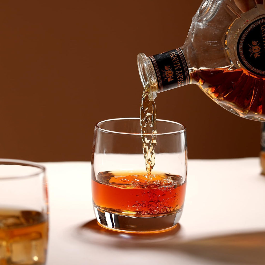 Wlasss Whiskey Glasses Set of 6, 12.5 oz Crystal Rocks Glasses