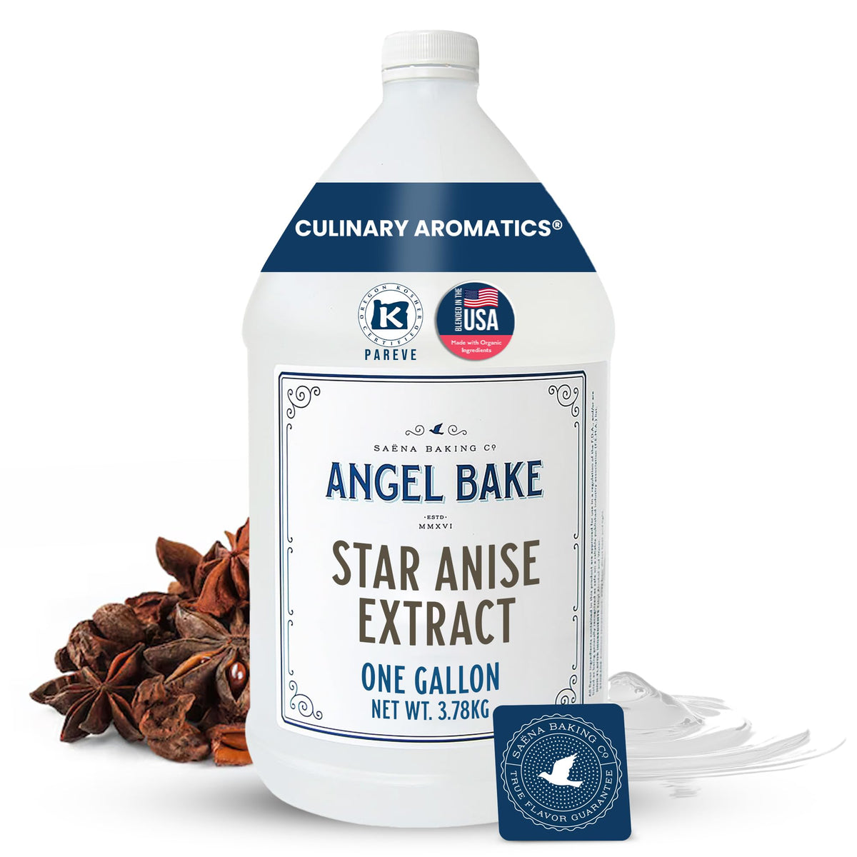 Angel Bake Peppermint Extract, 1 Gallon Bulk for Foodservice, Bakeries