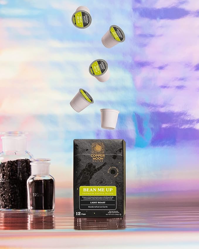 Copper Moon K-Cup Coffee Pods, Light Roast, Bean Me Up Blend, 12 Count