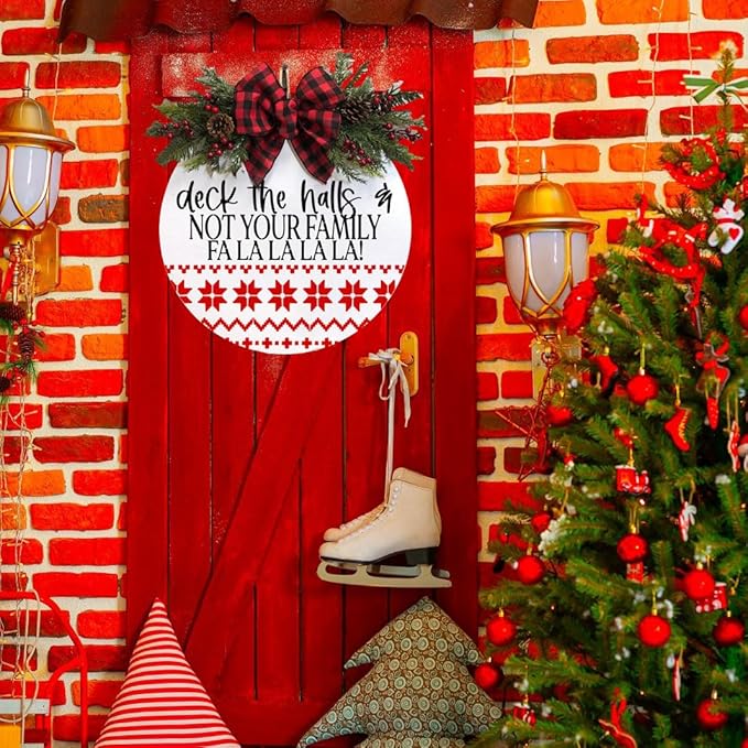 Christmas Stencils for Painting 12” Xmas Stencil for Wood Half Round Holiday Stencils Merry Christmas Let It Snow Templates for Porch Door Home Decor