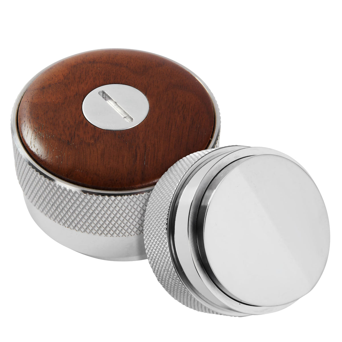 Teyearlife 54mm distributor called Adjustable Depth espresso leveler Compatible with Breville Machine Accessories The coffee leveler Made of Stainless Steel and Walnut wood