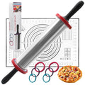 AGIgear Rolling Pins,Rolling Pin and Silicone Baking Pastry Mat Set