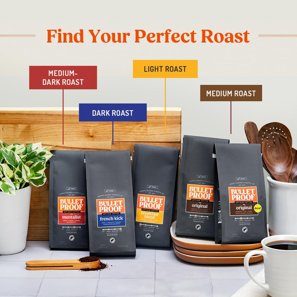Bulletproof Breakfast Blend Light Roast Whole Bean Coffee, 12 oz
