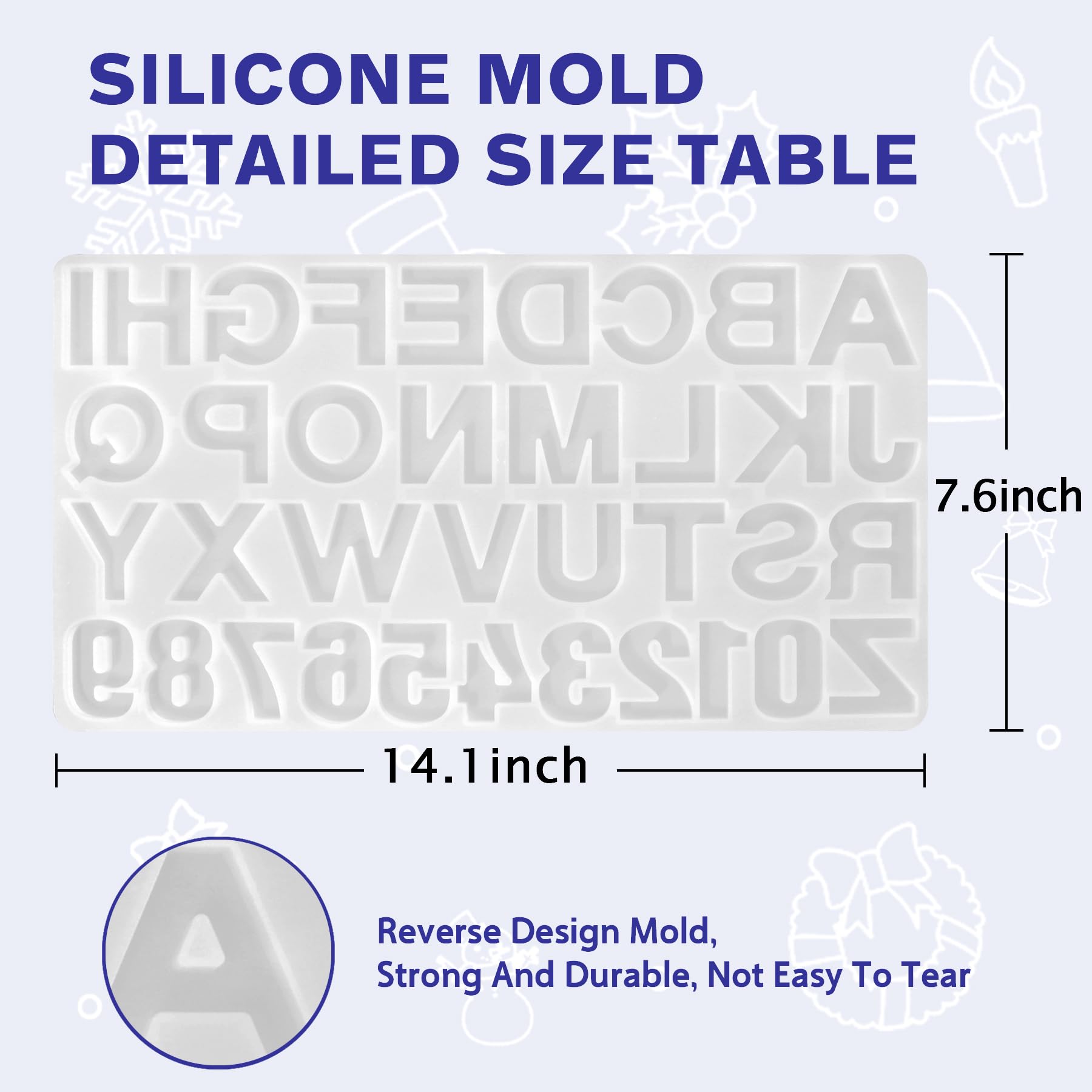 IGaitey Epoxy Kit with Reverse Alphabet Molds for Keychain Pendant