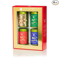 Palais des Thés - N°25 Holiday Collection Miniatures Box Gift Set - Assortment of Black, Green, Herbal, and Rooibos Teas - Variety Pack of 4 Loose Leaf Tins