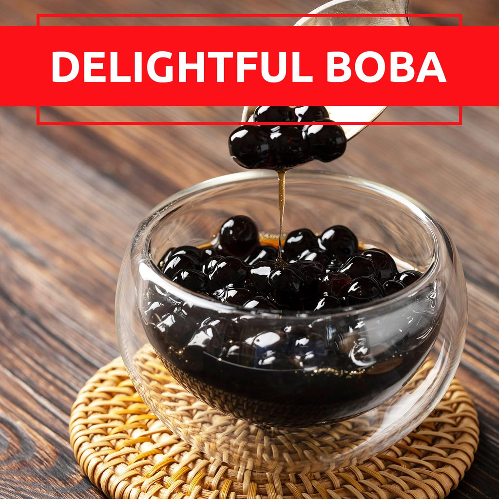 Fanale Brown Sugar Popping Boba Pearls for Bubble Tea and Drinks, 1 Pound