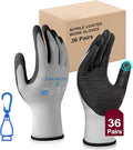 PROMEDIX P Nitrile Coated Work Gloves,MicroFoam Safety Work Gloves Men,Seamless Knit Nylon&spandex Gloves with Grip