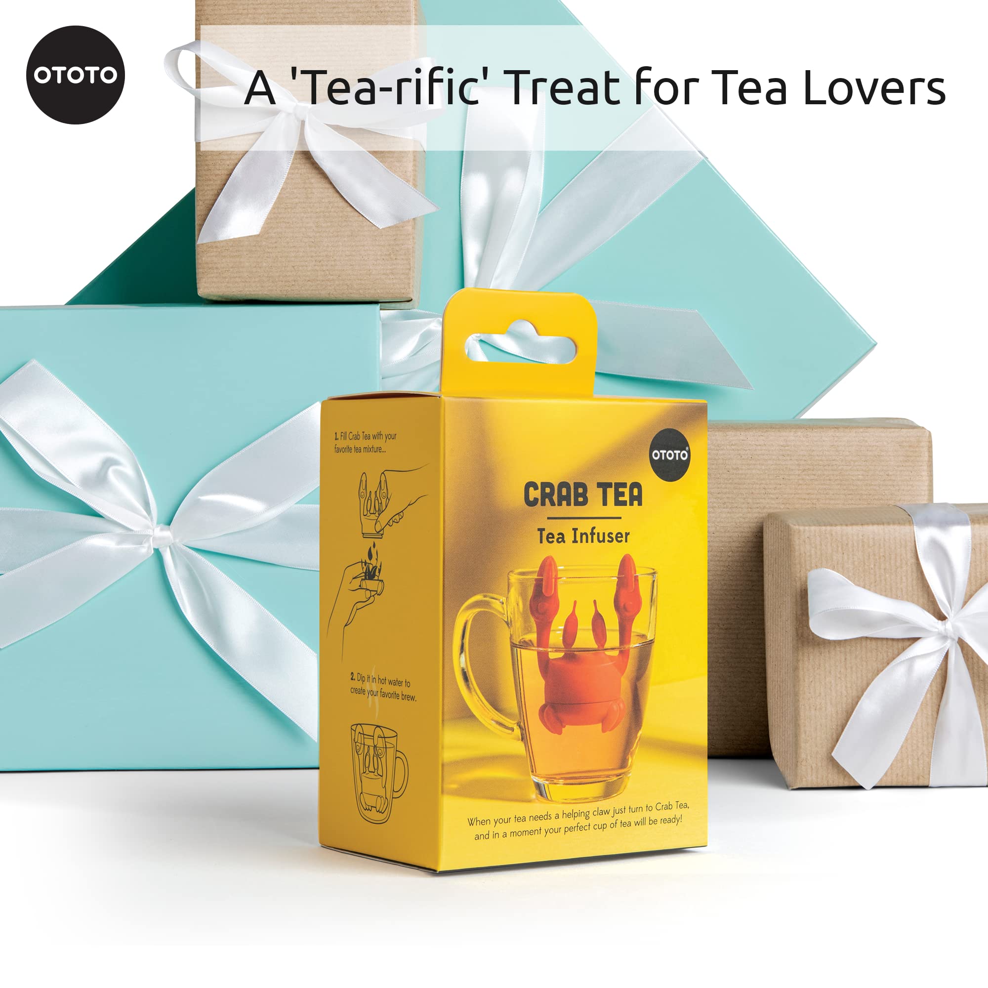 NEW!!! Crab Tea Infuser by OTOTO - Cute Tea Infuser, Tea Accessories For Tea Lovers, Kitchen Accessories, Funny Gifts, Tea Infusers Loose Tea, Leaf Tea Steeper, Tea Diffuser 1 Size