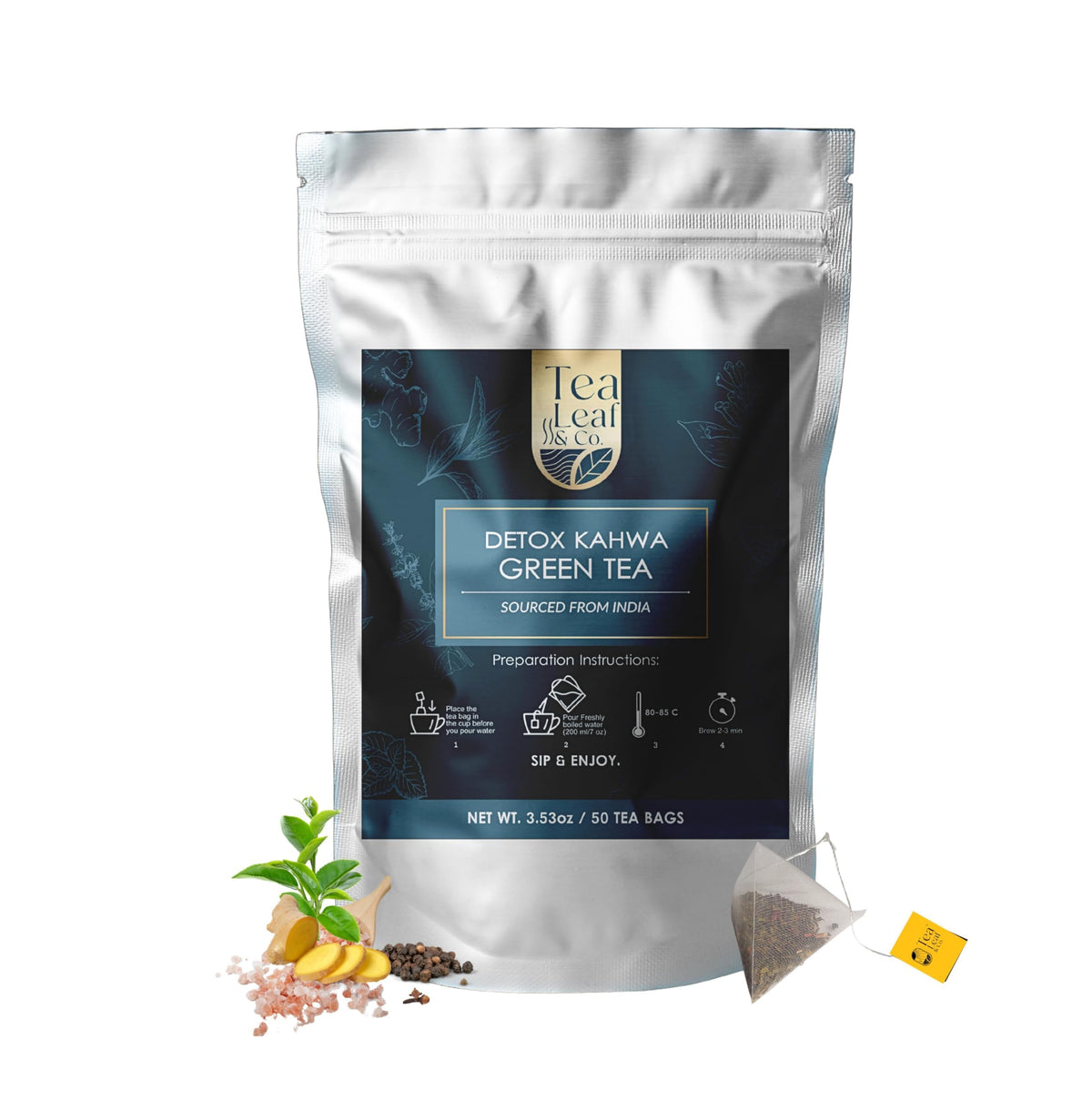 Sweet Hibiscus Cinnamon Green Tea (3.5oz), Natural Herbal Infusion, 50 Bags