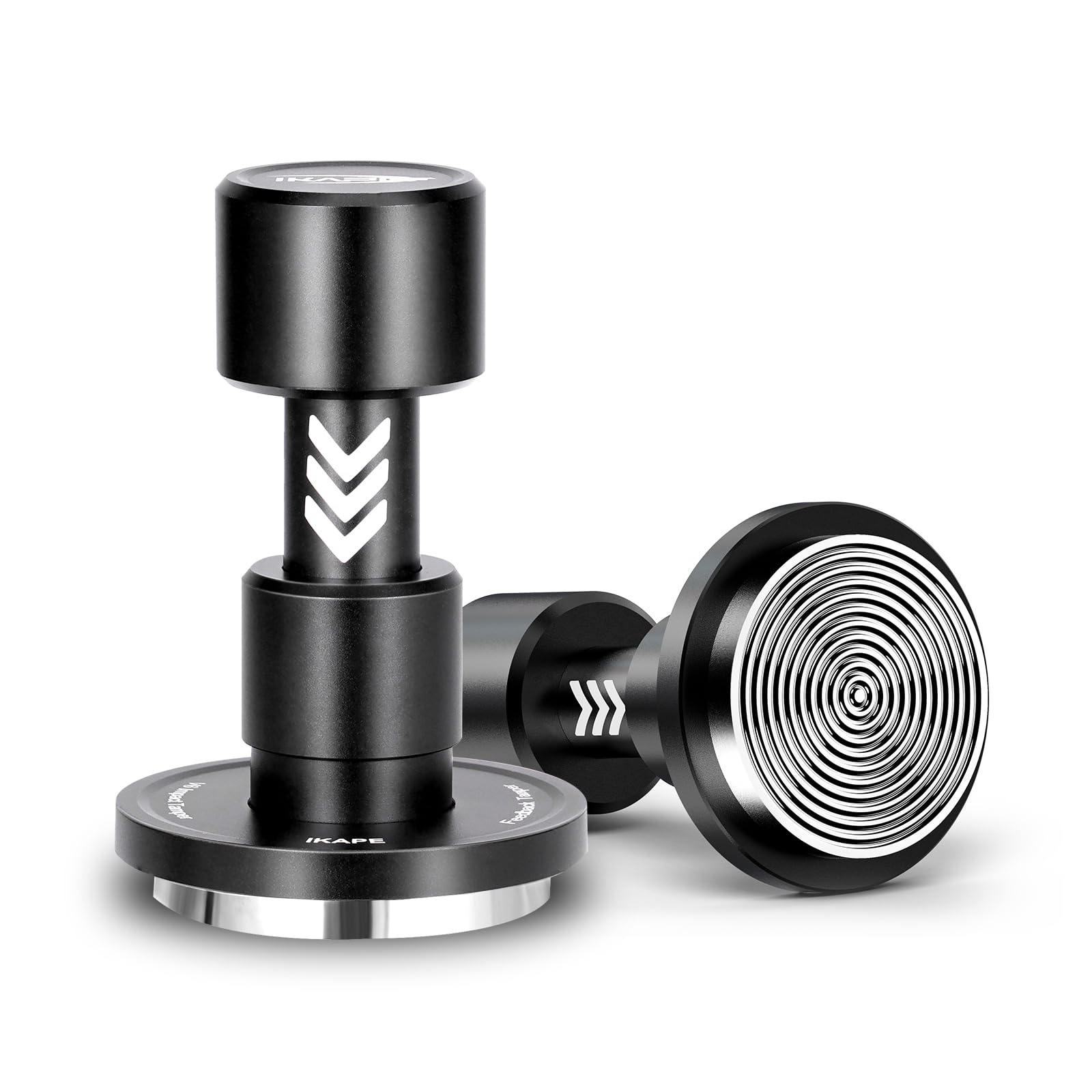 IKAPE 53.3MM V6 Impact Espresso Tamper with Sound Feedback, 15lb/30lb Interchangeable Springs, Espresso High Tamper with Triple-spring System, Fits 54mm portafilters