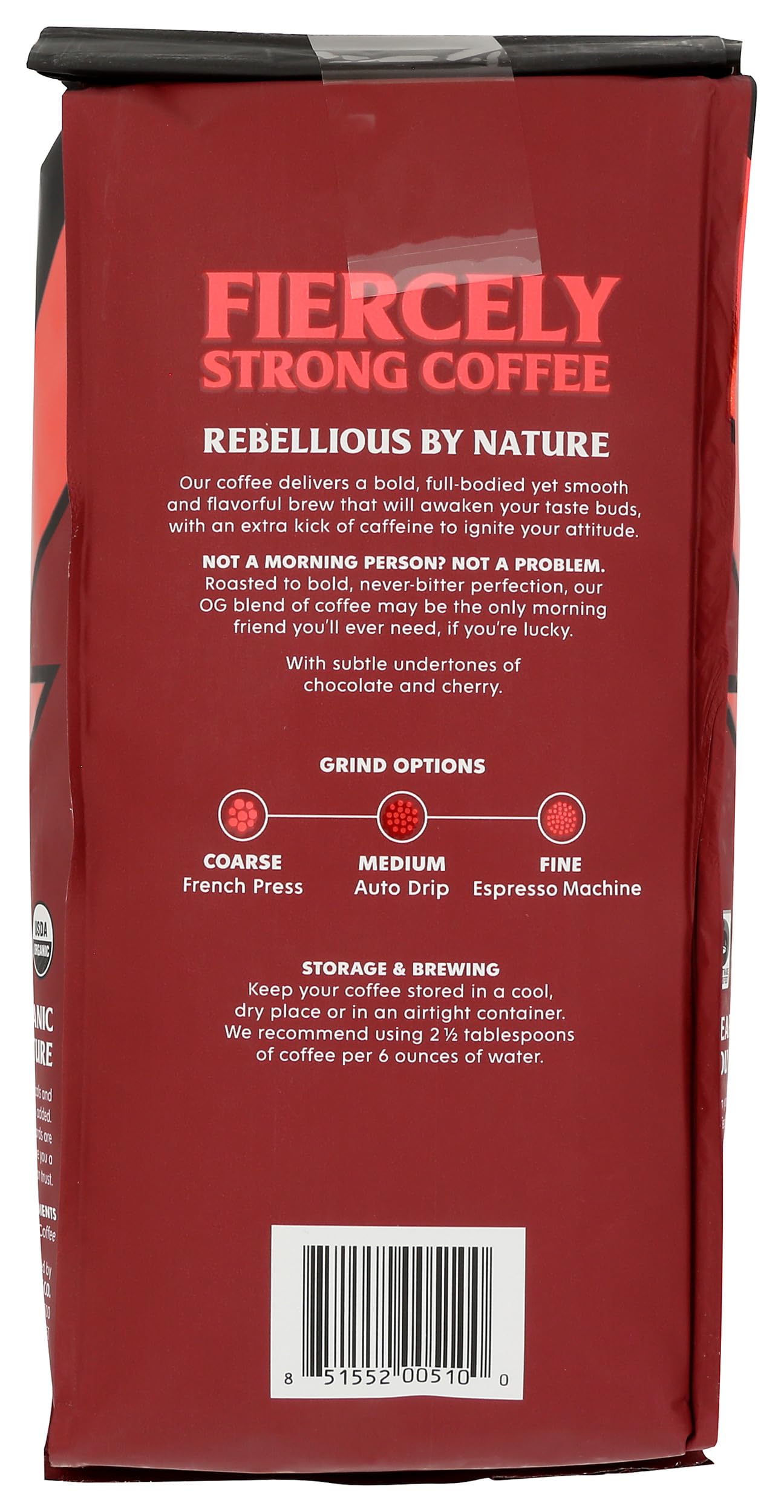 Death Wish Coffee, Organic and Fair Trade Dark Roast Whole Bean Coffee, 16 oz
