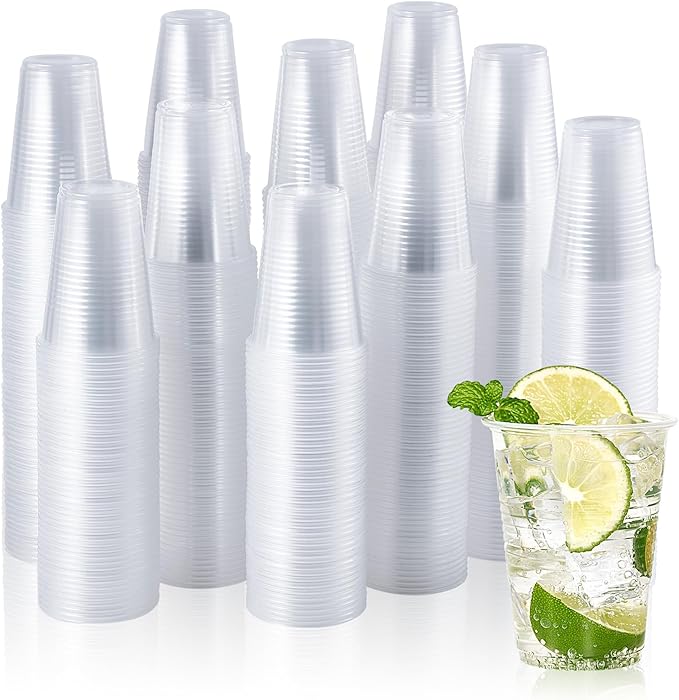 Vplus 2000 Pack 7 OZ Drinking Clear Disposable Plastic Cups for Business