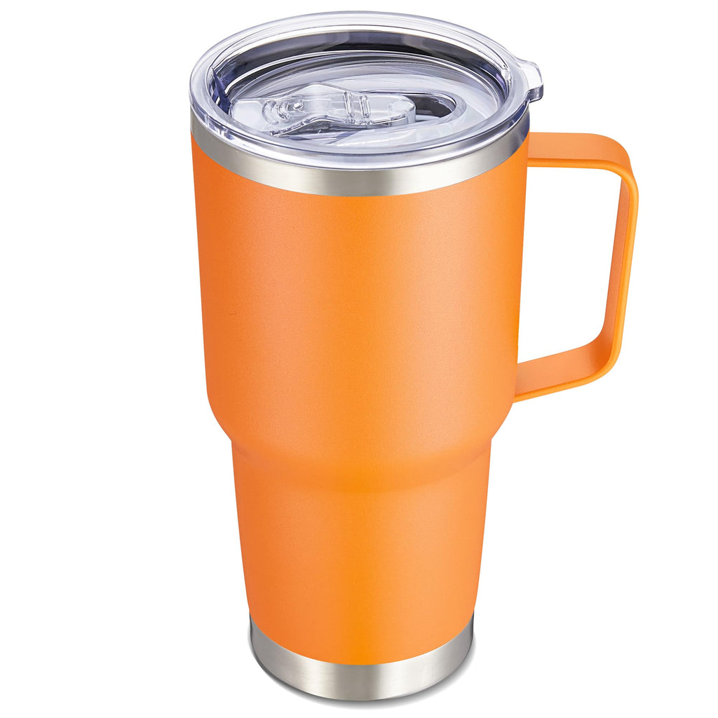 Cool Yoleb 30 oz Tumbler with Handle and Lid, Stainless Steel Tumblers Double Wall Vacuum Insulated Travel Mug Leak Proof Cup Keep Drinks Cold and Hot Orange, 1 Pack