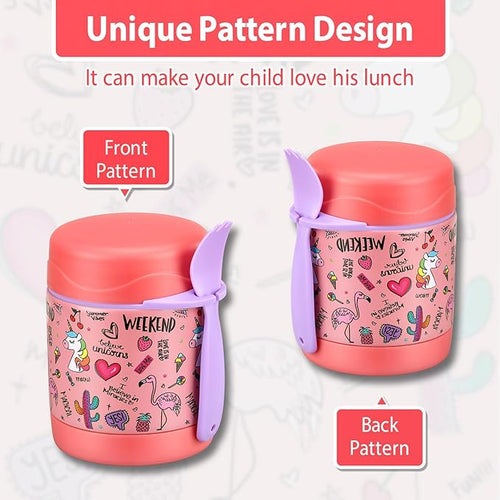 10oz Soup Thermo for Hot Food Kids,Lunch Thermo Kids Food Jar with Spoon