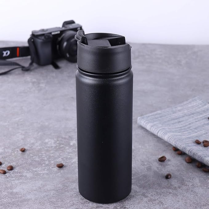 Tea Infuser Bottle With Removable Loose Leaf Tea Strainer Cup 18/8 Stainless Steel Insulated Travel Tea Tumbler Black
