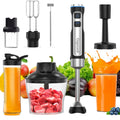 Immersion Blender Handheld 8 in 1 Hand Blender, Electric Blender Max 1000W Immersion Blender with 21 Speed & Turbo Mode, 21 Speed & Turbo Mode, Beaker Chopper Milk Frother Frother Grinder