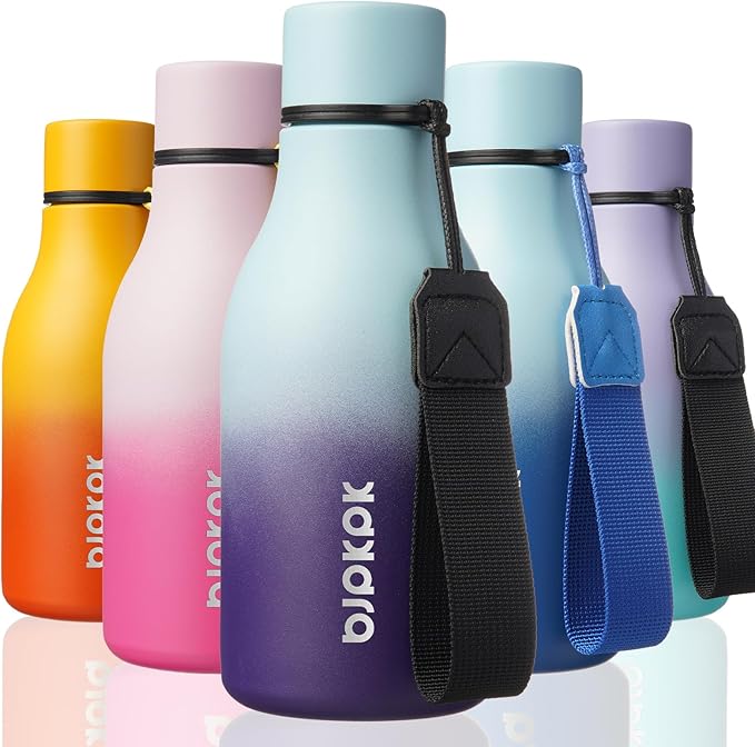 BJPKPK 18oz Insulated Water Bottle, Stainless Steel Bottle with Carry Strap