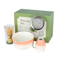 Pink Matcha Whisk Making Set - Japanese Tea Kit with Whisk Bowl and Bamboo Scoop Ceramic Chawan with Spout for Traditional Tea Ceremony Complete Matcha Making Tools Gift for Tea Lovers (Pink, 7 PCS)