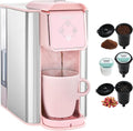 Mecity Coffee Maker 3 in 1 Single Serve Coffee Machine, Compatible with K cup Capsules, Instant Coffee Pot, Tea maker, 6,8,10 Oz Cup, Removable 50 Oz Water Reservoir, 120V 1150W