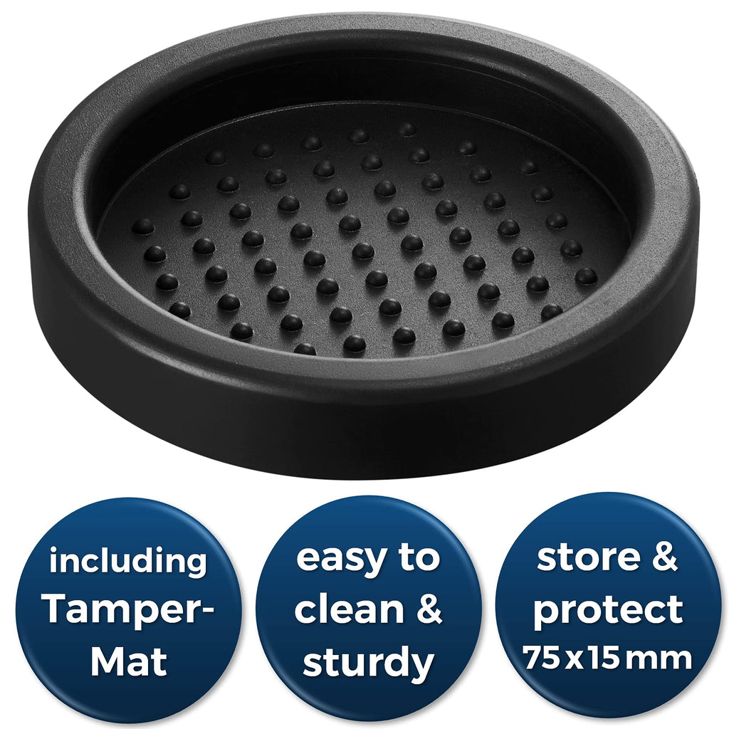 Practimondo Premium Barista Espresso Tamper Set 53mm Aluminum and Stainless Steel (53mm, Aluminum Handle)