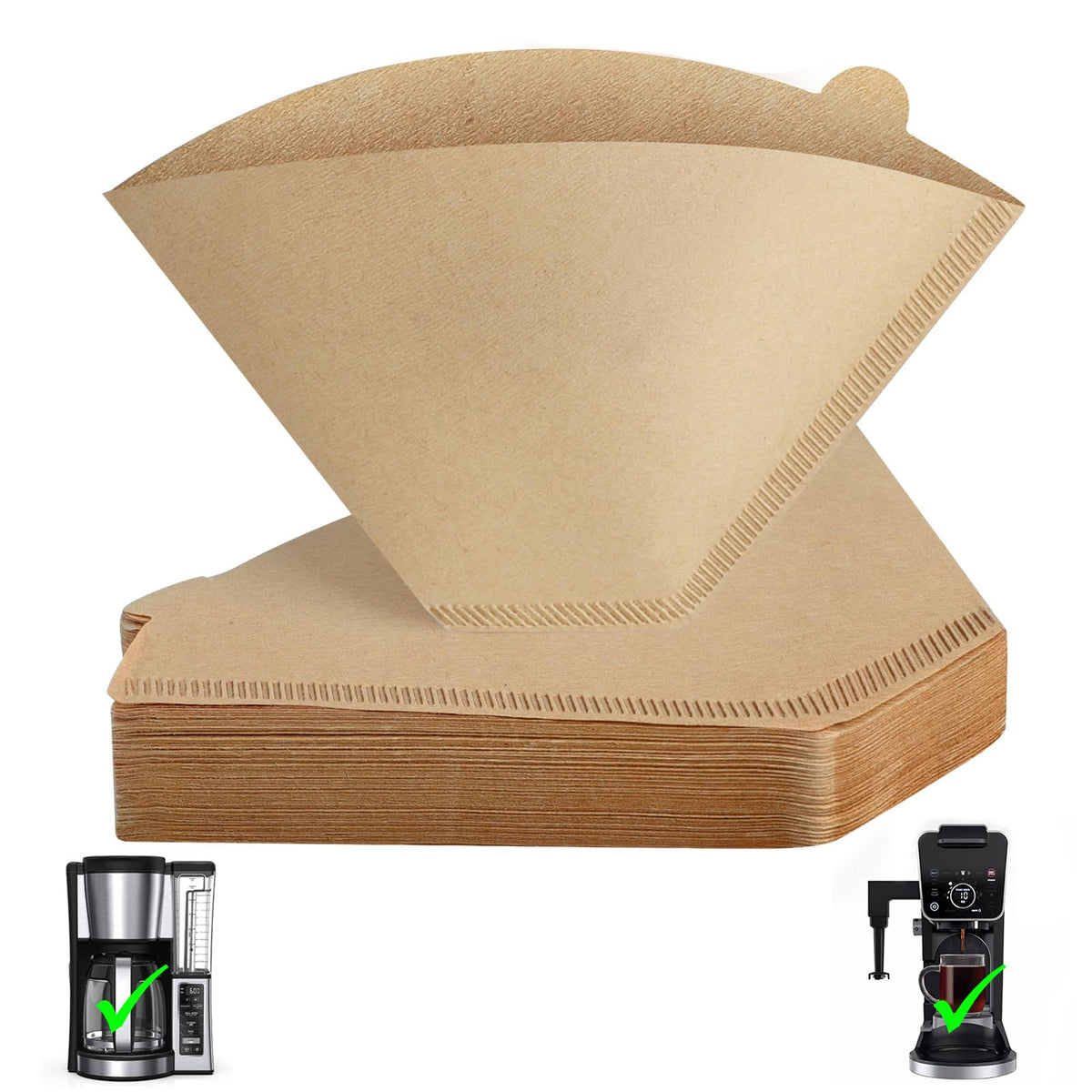Clinuse 160Pcs #4 Coffee Filters 8-12 Cup, Filters for Ninja Coffee Maker
