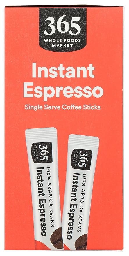 365 by Whole Foods Market, Instant Espresso, Dark Roast, 25 Single Serve Coffee Sticks, 2.65 Ounces