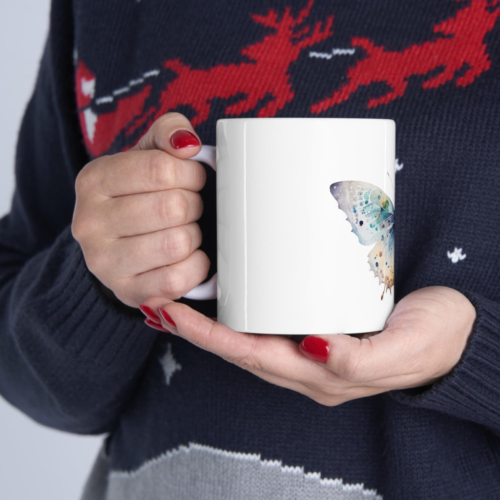CREATIVE DESIGN PRINTS 11 OZ Novelty Coffee Mugs - Christmas Gift (Butterfly Theme)