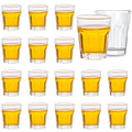 Soopiiso 16 Piece Shot Glasses Set 50ML/1.5oz.Small Espresso and LiquorGlasses for Whiskey TequilaVodka, Thick Glass Cups forPotter Style Cocktails Bar Party