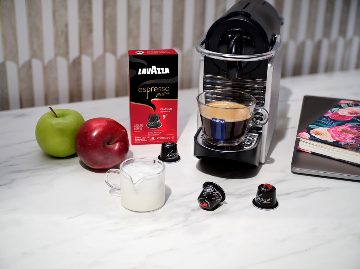 Lavazza Espresso Maestro Classico Aluminum Capsules Compatible with Nespresso* Original Machines, Medium Espresso Roast, 100% Arabica (60 Capsules)