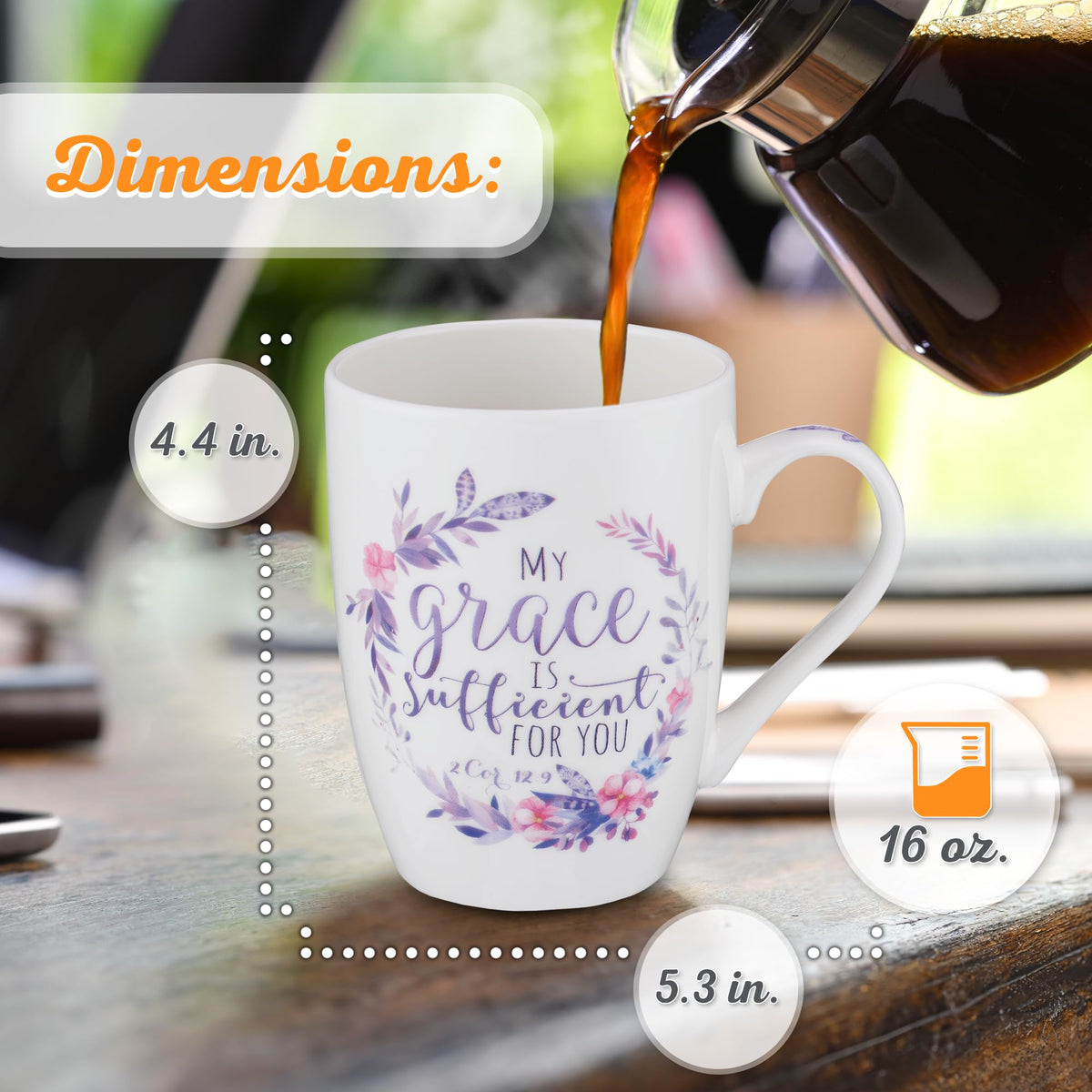 My Grace is Sufficient Coffee Mug - 2 Corinthians 12:9
