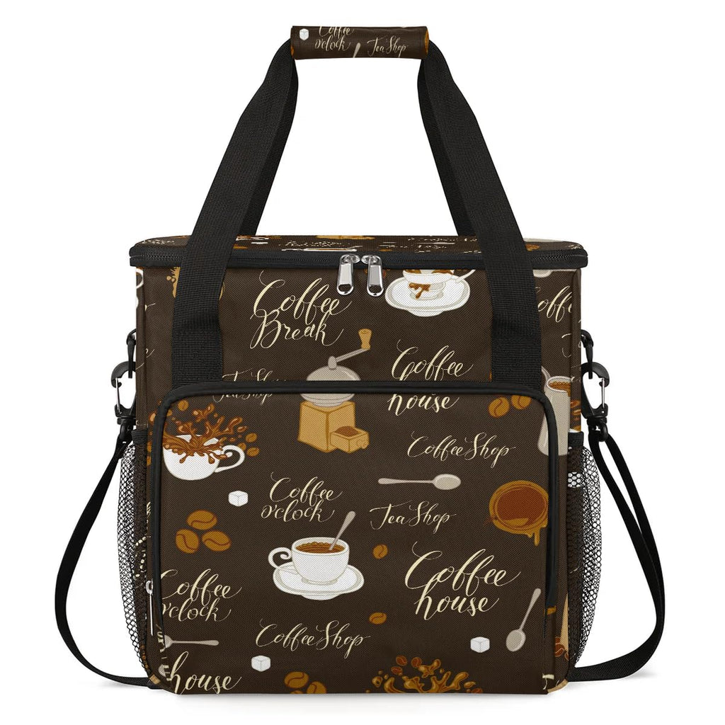 coffee sugar coffee beans Coffee Maker Carring Bag Travel Carrying Storage Tote Bag Compatible with Keurig K-Mini or K-Mini Plus Portable Single Serve Coffees Brewer Case with Pockets for K-cup Pods