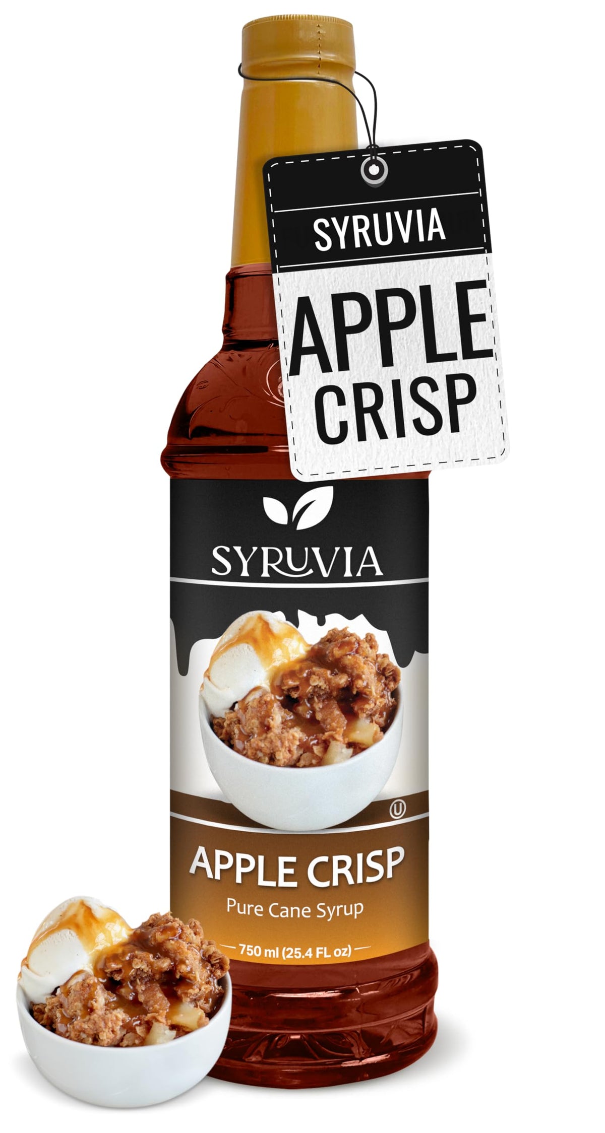 Syruvia Coffee Syrup, Peppermint Flavored Syrup for Drinks, Lattes, and Desserts – 25.4 fl oz