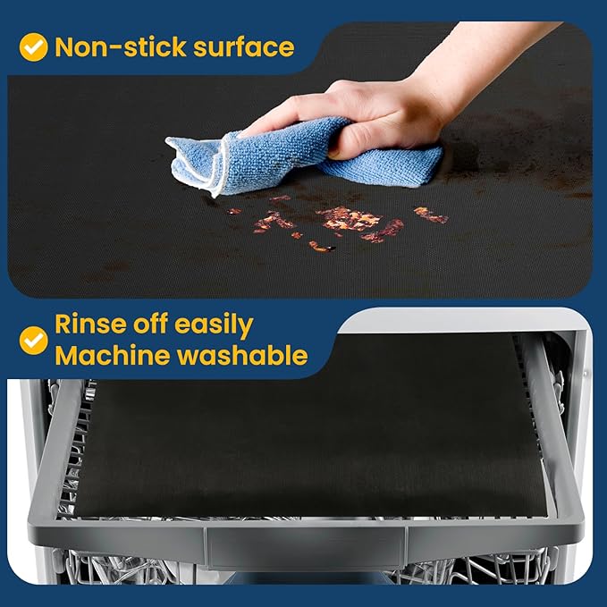 Oven Liners for Bottom of Oven- 5 Pack Stovetop Protector Mat, Oven Cover for Electric Stove, Heat Resistant Air Fryer Grill Baking Mat, Reusable Gas Toaster Microwave Oven Drip Liner Teflon Sheets