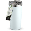 SipX™ 16 oz Insulated Coffee Tumbler with Leakproof Lid – Stainless Steel, Vacuum Insulated – Keeps Drinks Hot or Cold for Hours – Cupholder Friendly Travel Mug – Blue