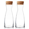 Bormioli Rocco Ypsilon Cork Top Carafe, 36.5 oz - Clear, Set of 2