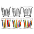 MHW-3BOMBER Espresso Coffee Glasses Set of 6 Drinking Glasses 8.1OZ Latte Glasses for Beverage, Water, Whiskey, Juice, Cocktail, Beer G6195-OS