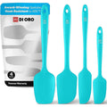 DI ORO Silicone Spatula Set - 600F Heat Resistant, 4-Pc Teal