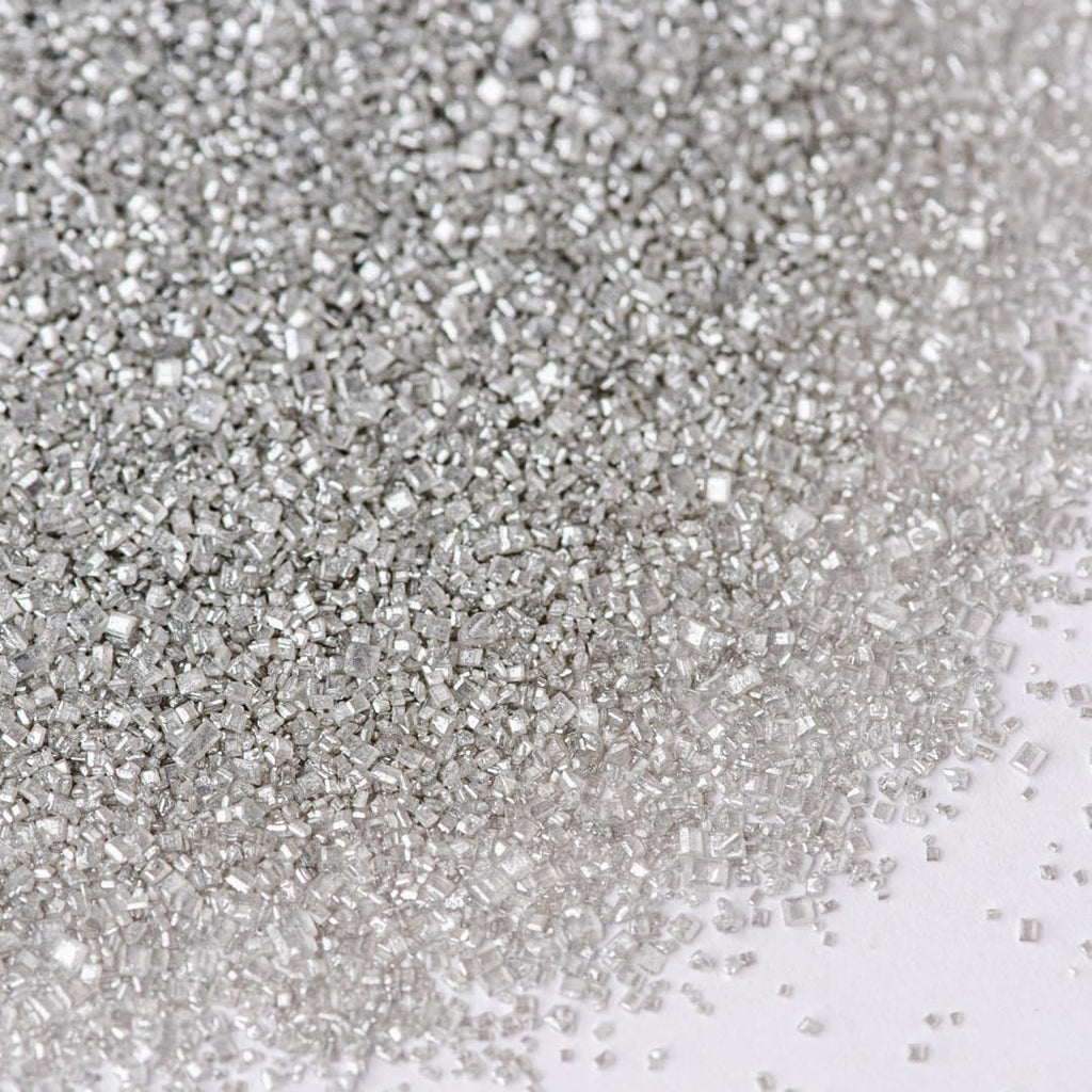 Sweets Indeed Silver Decorating Sugar – Metallic Silver Sanding Sugar Crystals for Baking & Decorating Cupcakes, Cookies, Cakes & Desserts – Wedding, Holiday & Party Topping – 5.11 ounces