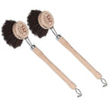 Redecker Dish Brush Set, Horsehair Bristles, 1-1/2 Inch Round, 2 Pack – Wooden Dish Brushes for Delicate Cleaning, Made in Germany
