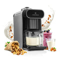 ChefWave Milkmade Soy Milk Maker 6-in-1 Vegan Plant-Based Milk Machine with Auto Clean, and Delay Start, Almond, Oat, Soy, Cashew, Coconut, Macadamia Milk Maker with Nut Platter (Silver/Black)