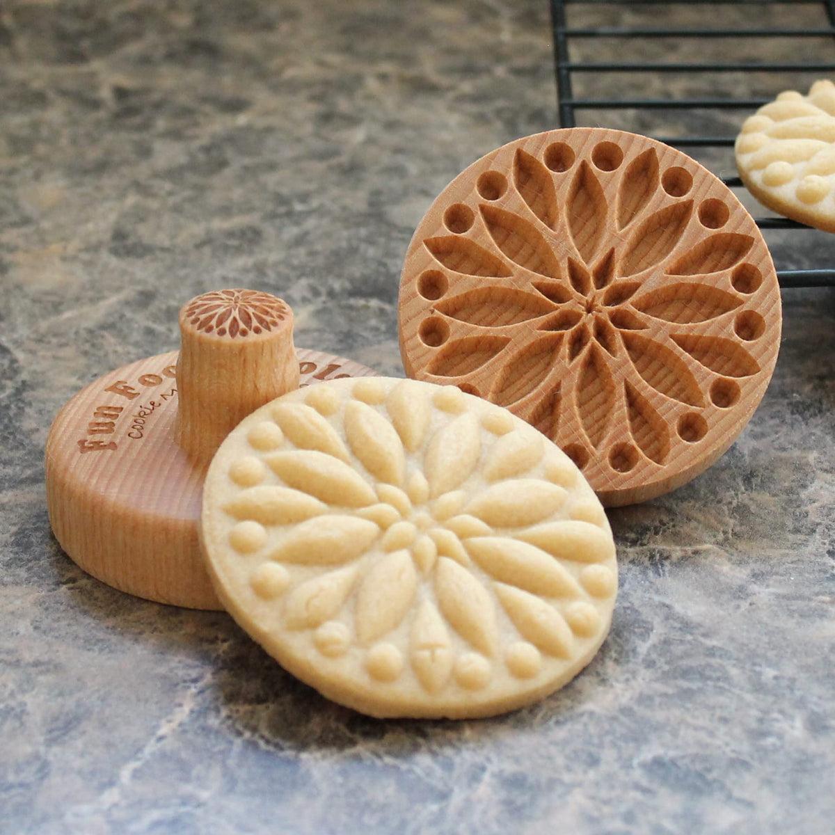 Fun Food Tools, Wood Cookie Stamp, 2.5 Inch (Chartres Cathedral CS-056)