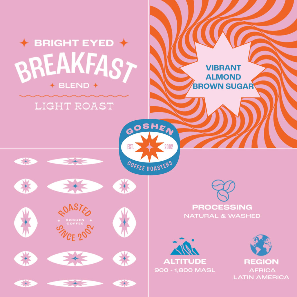 Goshen Coffee Roasters Bright Eyed Breakfast, Light Roast 12oz Whole Bean