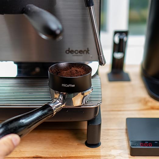 58mm Magnetic Dosing Funnel - Espresso Coffee Dosing Ring - Anodized Aluminum with 9 Magnetized Steel Compatible with 58mm Portafilter (Tall)