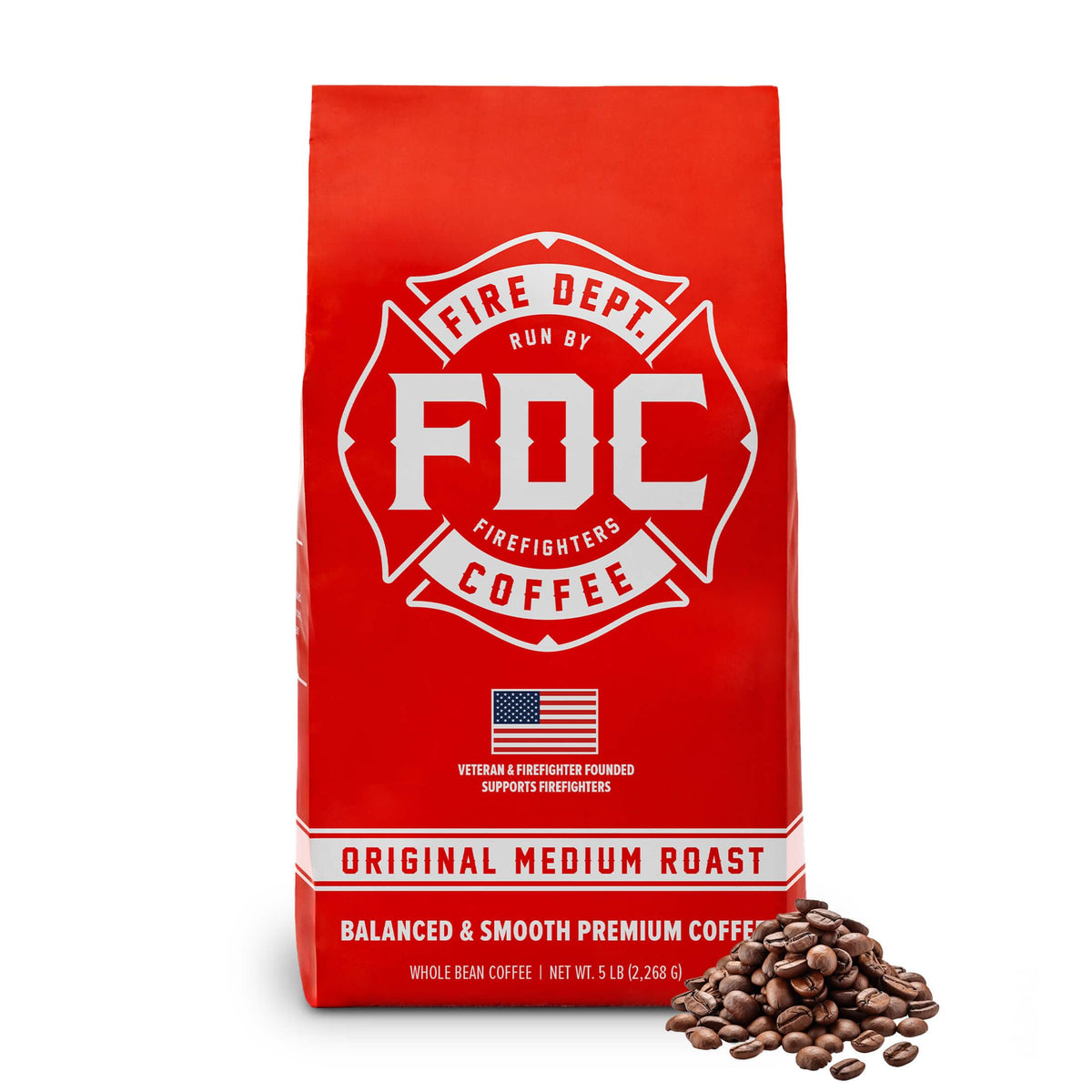 Fire Department Coffee Dark Roast Whole Bean Coffee - 12 oz
