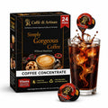 Caffè di Artisan Liquid Coffee Pods – Premium Single-Serve Coffee for Cold Brew concentrate, Iced Coffee & Hot Coffees – Machine-Free, Eco-Friendly, Ready in Seconds. Rich; Vilasita; Arabica; Medium Dark Roast – 24 Count..