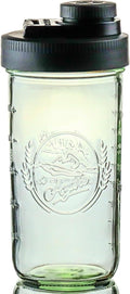 Brewing America Mason Jar Drinking Cup Pint and Half Drinking Lid and Azure 24oz Jar (1, Black)