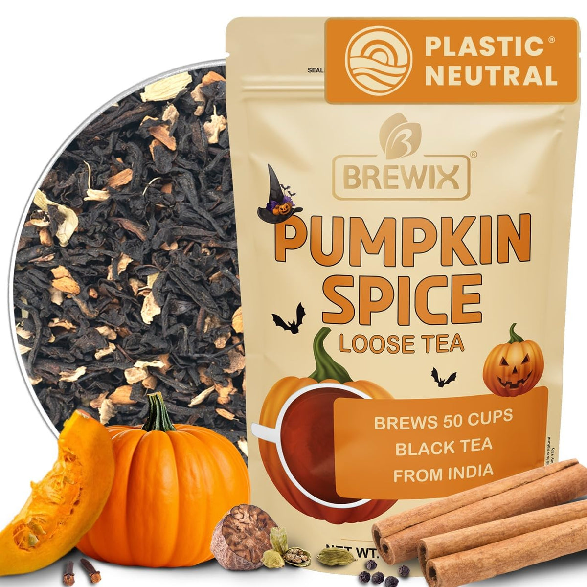 BREWIX, Hibiscus Lychee Tea Bags (25 Plant-Based Tea Bags) Caffeinated Fruit Tea with Real Hibiscus Flowers, Black Tea, Rosehip, Apple, Licorice & Rose | Bright, Fruity & Floral | Hot or Iced