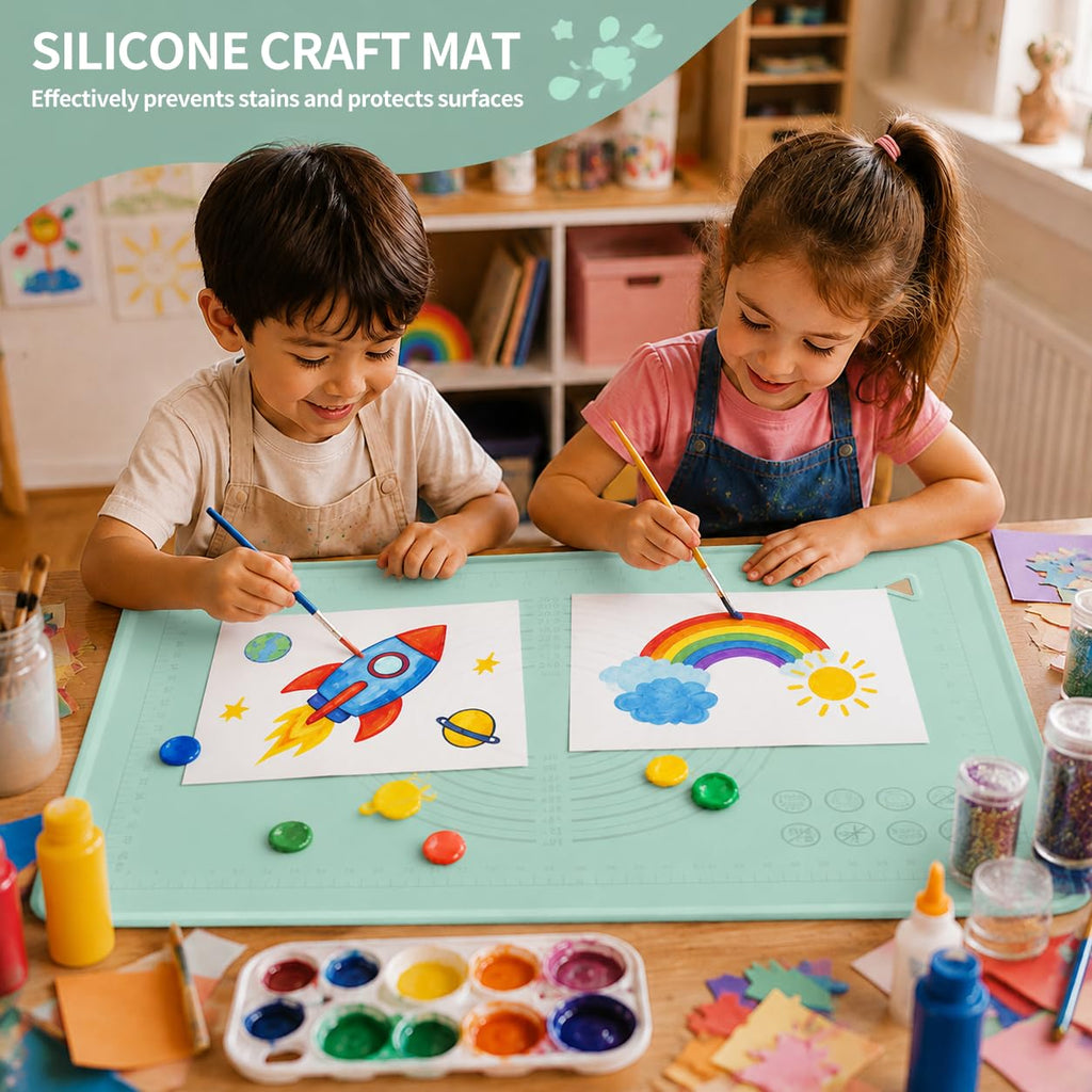SKEAP Silicone Mat for Arts and Crafts –Non-Slip, Non-Stick Craft Mat